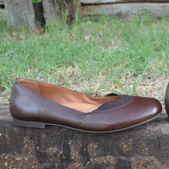 Nurture Leather Ballet Flats Comfort Slip Ons Flats Brown Arch Support 8 M - Picture 3 of 10